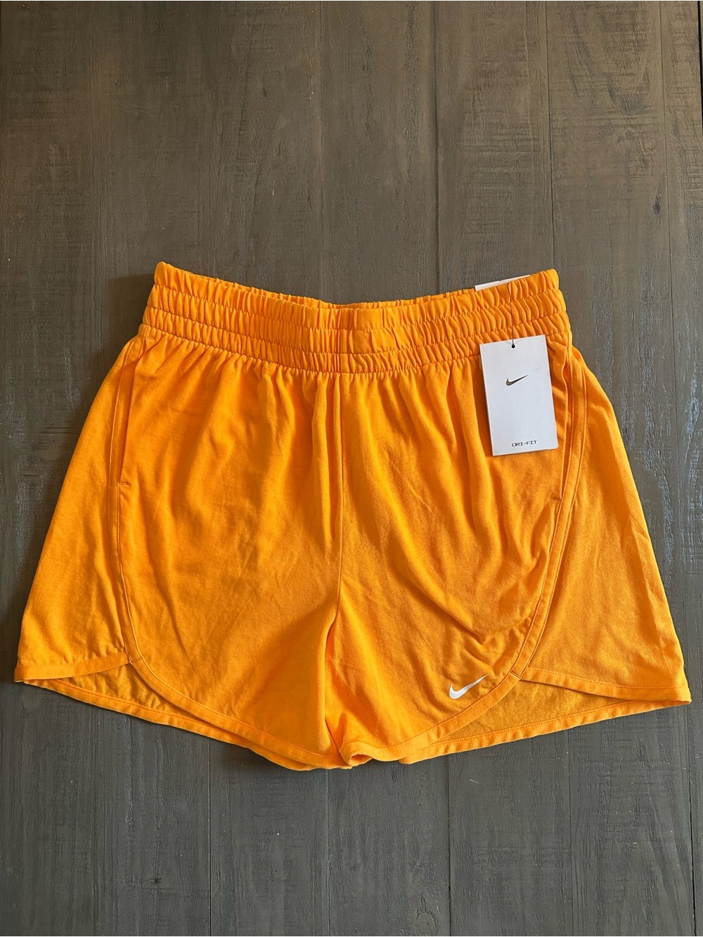 Nike Dri-FIT Unisex Kids Orange Athletic Shorts Loose Fit Drawstring XL